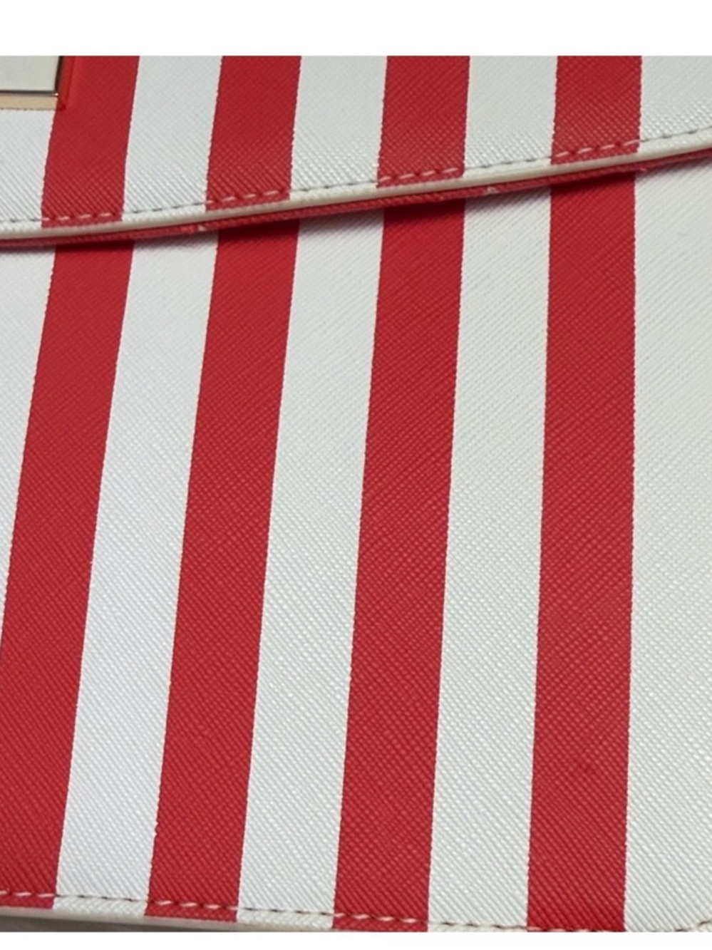Striped Red & White Crossbody Bag - St. John - Picture 4 of 11
